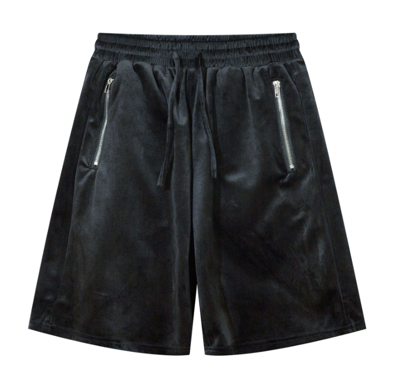 Retro Velvet Loose Five-Point Shorts with Big Pockets