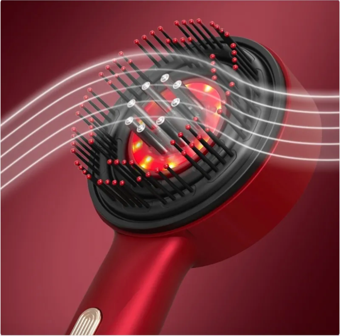 Electric Scalp Massage Comb – Red Light Therapy, Anti-Slip, Multi-Functional Hair Care Tool