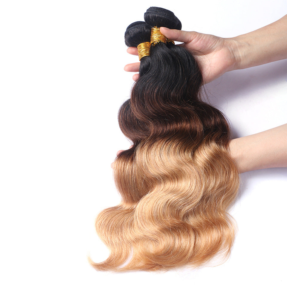 Real Hair Wig with Natural Hair Curtain