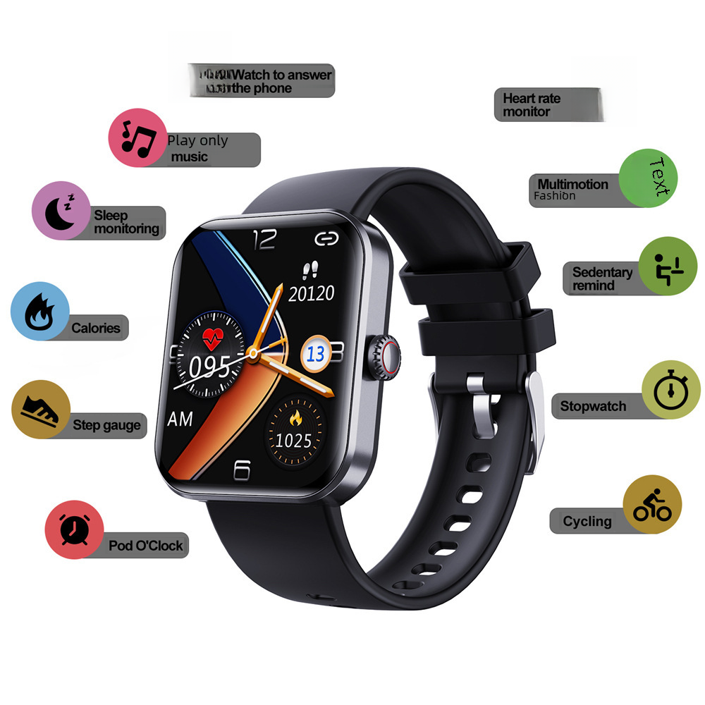 F57L Smart Watch with Temperature, Heart Rate & Step Tracker