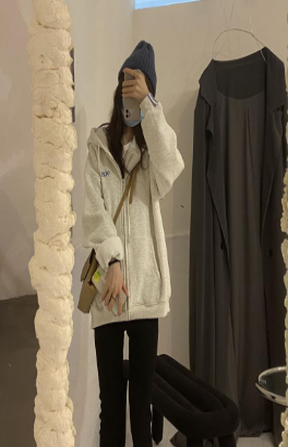 Autumn Zipper Hooded Sweater (Thin Coat)