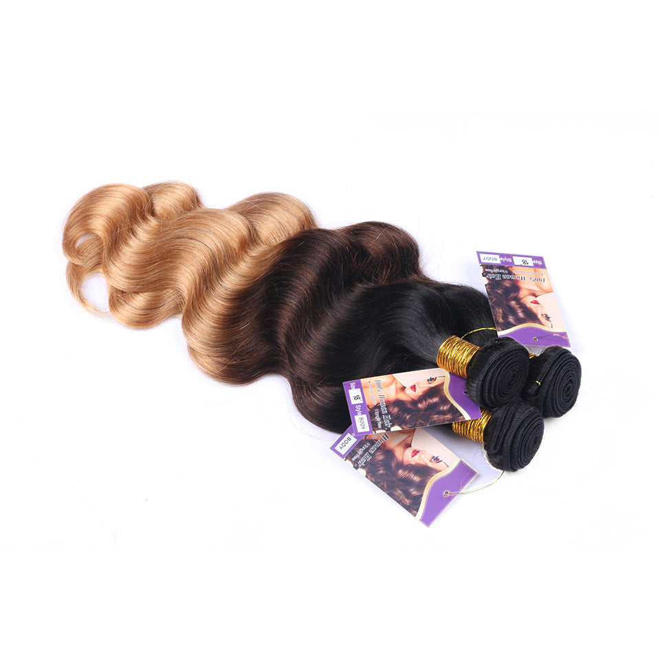 Real Hair Wig with Natural Hair Curtain